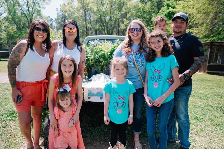 a group of people posing for a photo