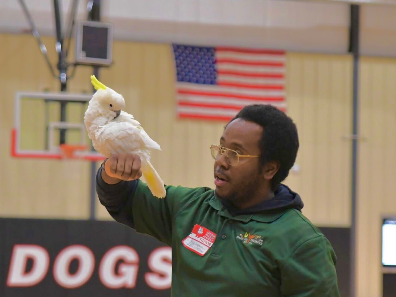 a man standing on a court